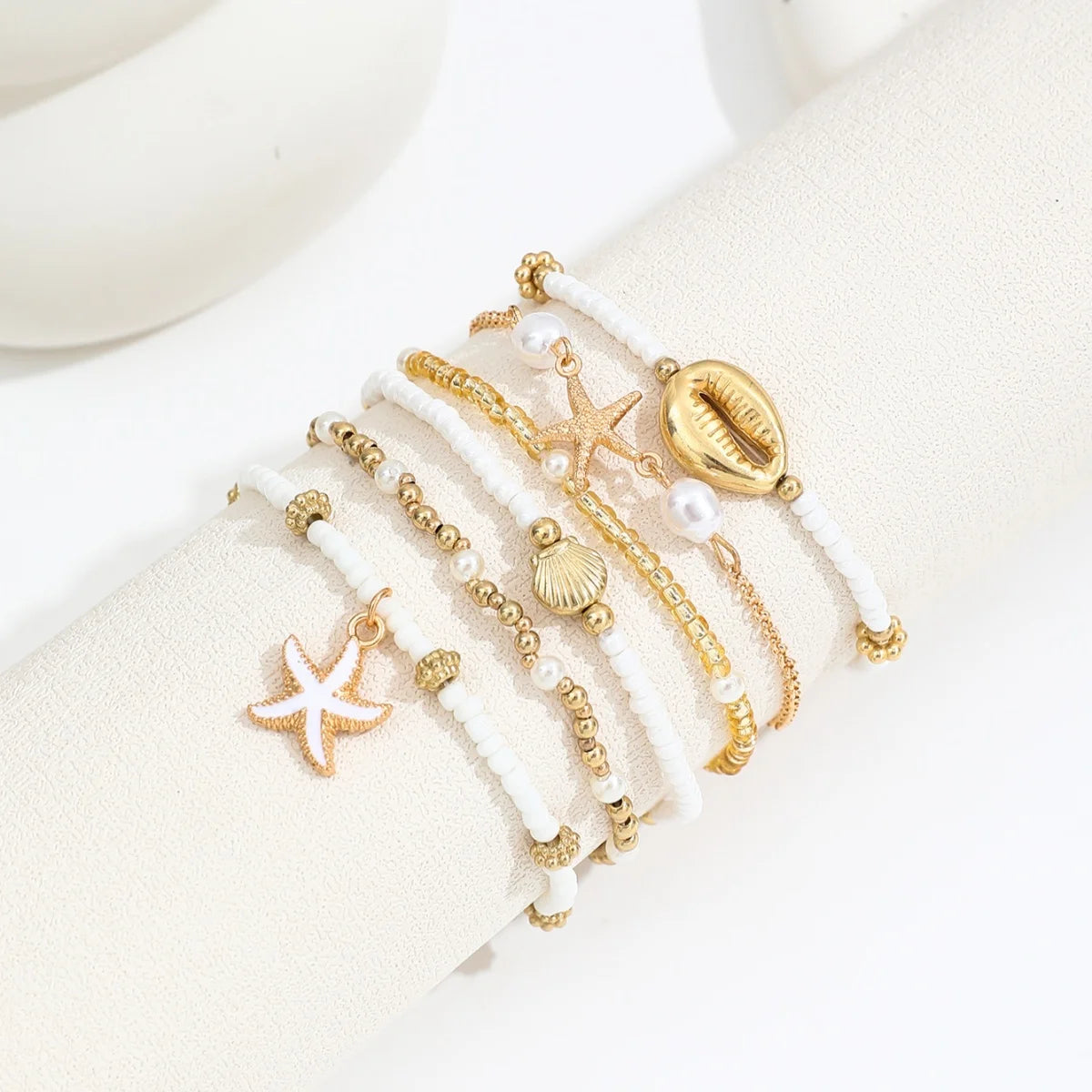 Coastal Bead Stack Bracelet Set