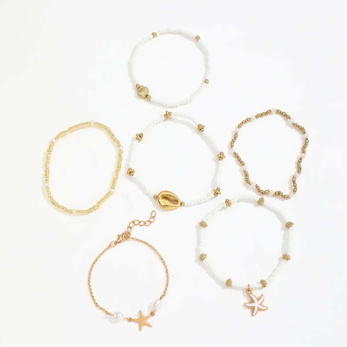 Coastal Bead Stack Bracelet Set